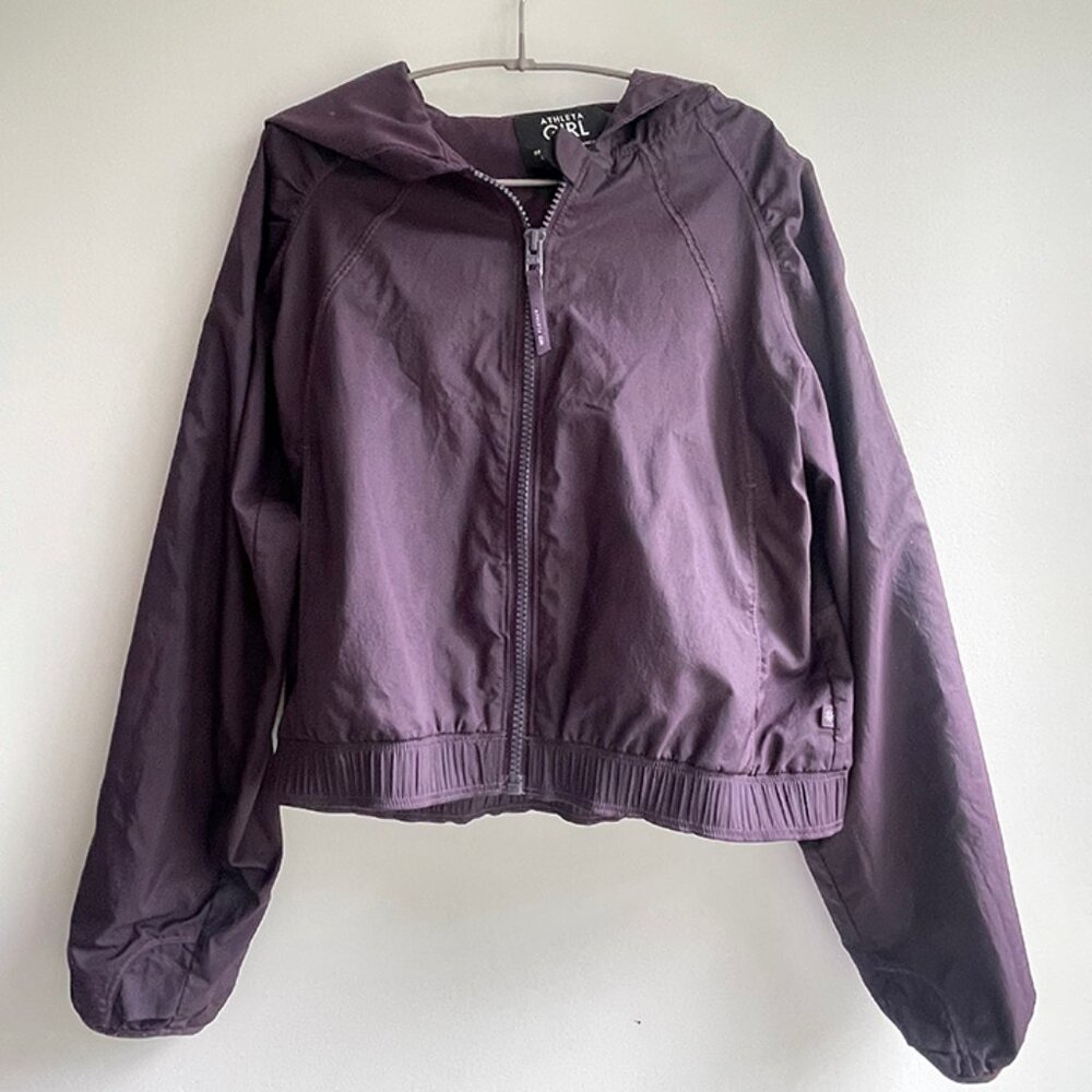 Athleta Gap Girls Grace Full-Zip Jacket Deep Crocus Violet Size M/8-10